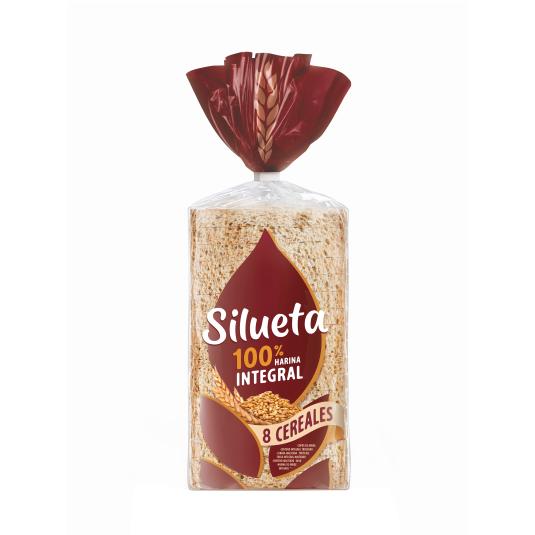 Pan de molde sin corteza 8 cereales Silueta 450g