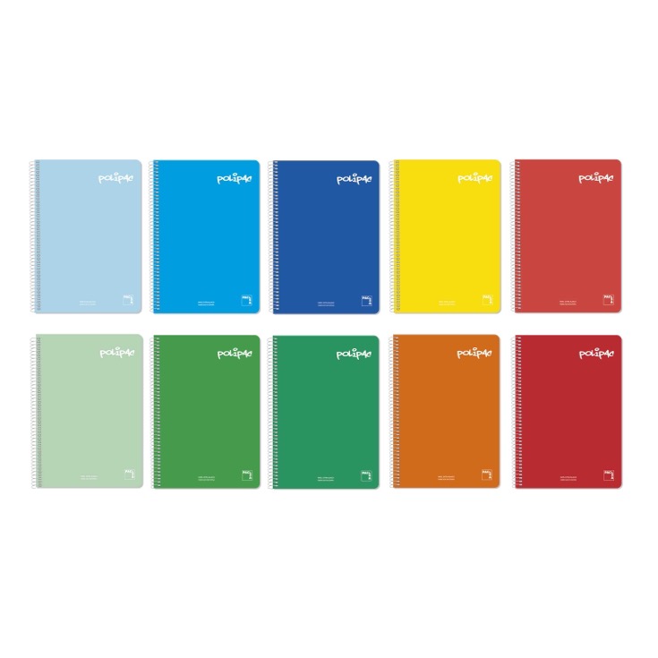 Pack cuadernos A4 cuadrícula 4x4mm Polipac Pacsa - 5 uds