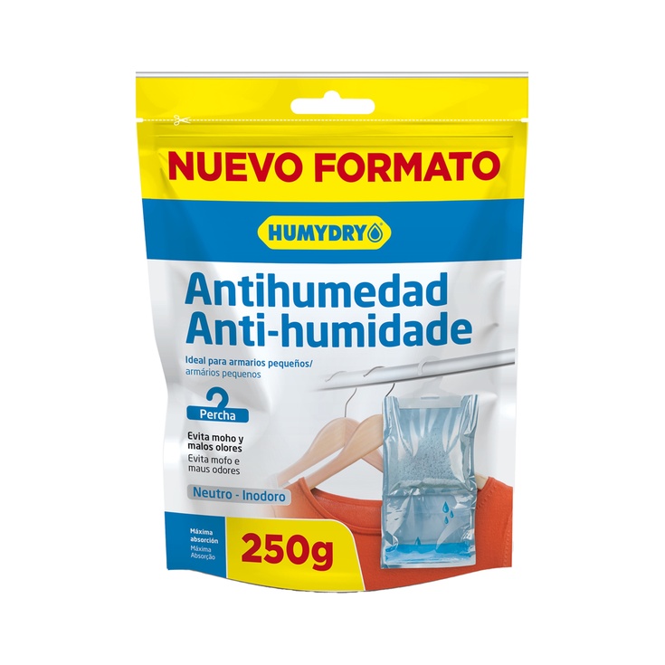 Antihumedad percha ideal para armarios pequeños aroma neutro