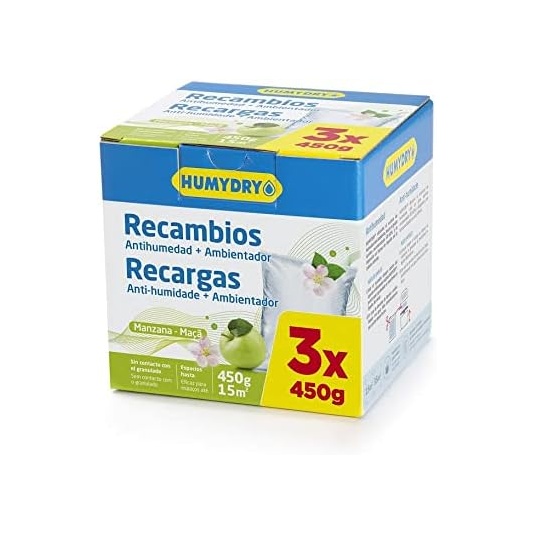 Recambios 3x450g Manzana – Bolsas Antihumedad