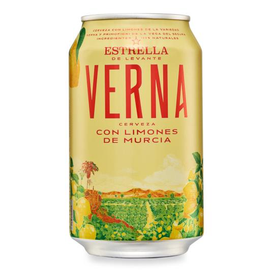 Cerveza rubia Verna con limones de Murcia - 33cl