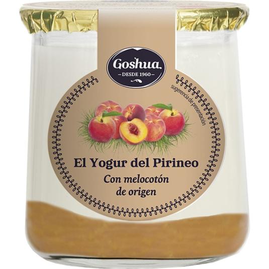 Yogur melocotón con leche fresca del pirineo - Goshua - 145g