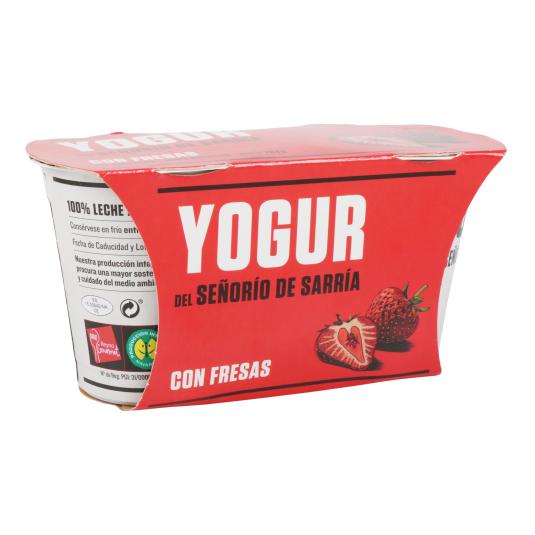 Yogur con Fresas Sin Azúcar 2x125g