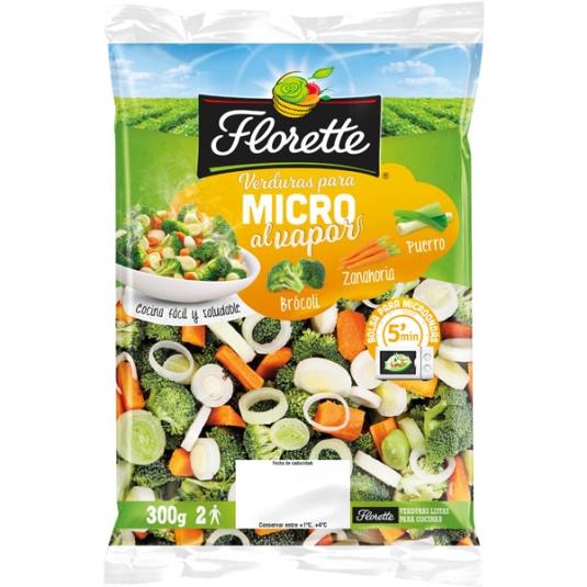 Brócoli, Zanahoria y Puerro Micro - Florette - 300g