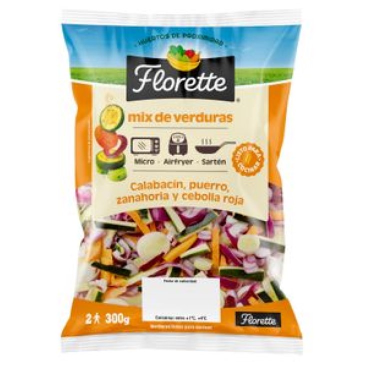 Mix de verduras calabacín, puerro, zanahoria y cebolla roja