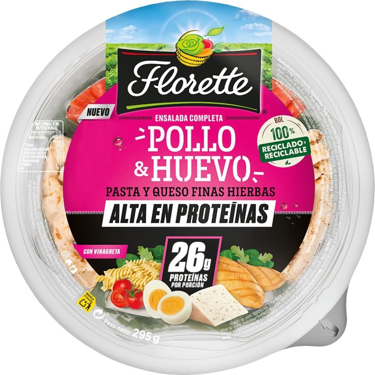 Ensalada pollo y huevo Florette - 295g