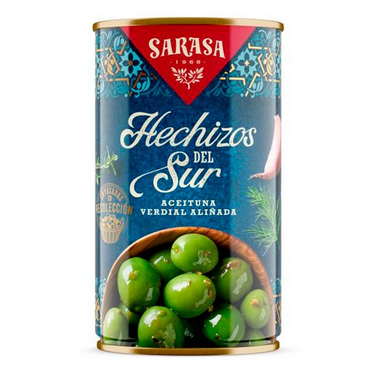 Aceitunas Verdes Aliñadas con Especias - Sarasa - 185g