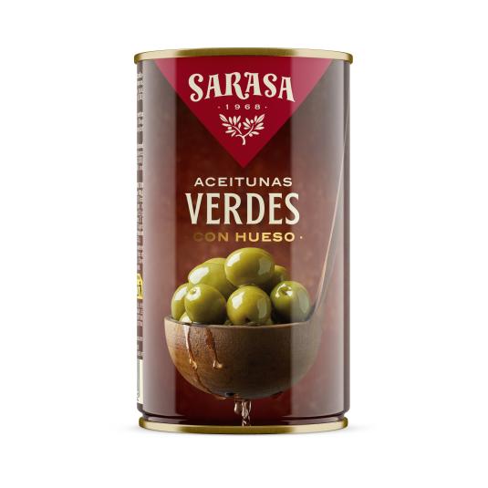 Aceitunas verdes con hueso aceite de oliva Sarasa - 185g