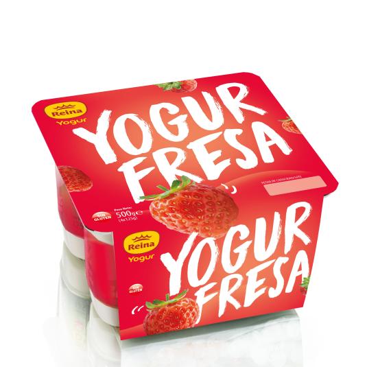 Yogur sabor fresa - Reina - 4x125g