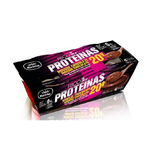 Mousse chocolate Proteínas 20g Reina - 2x100g