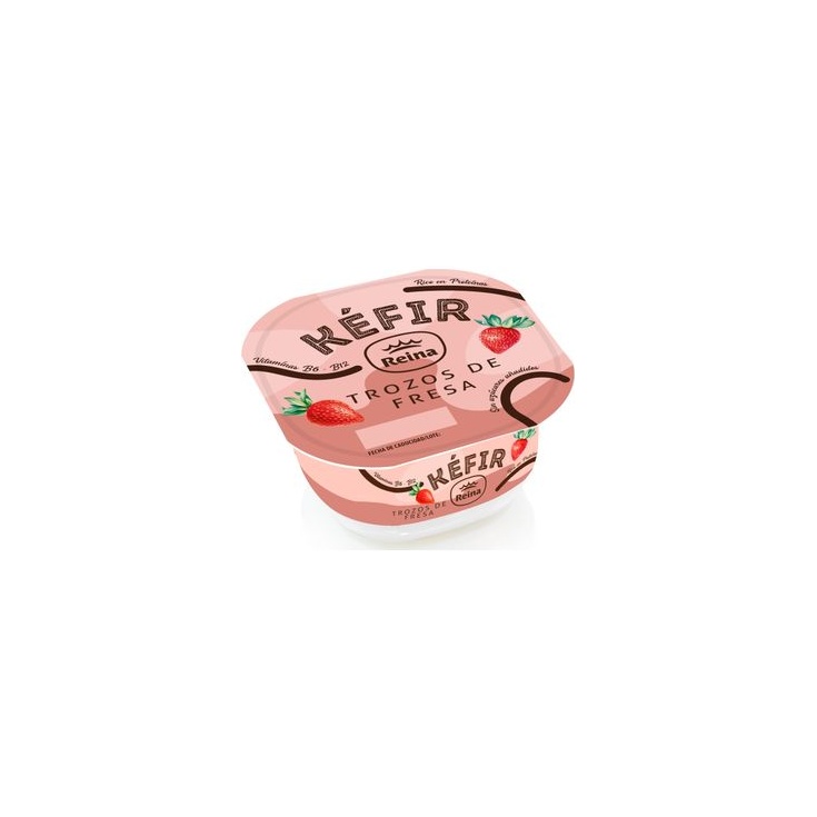 Kéfir Con Trozos de Fresa