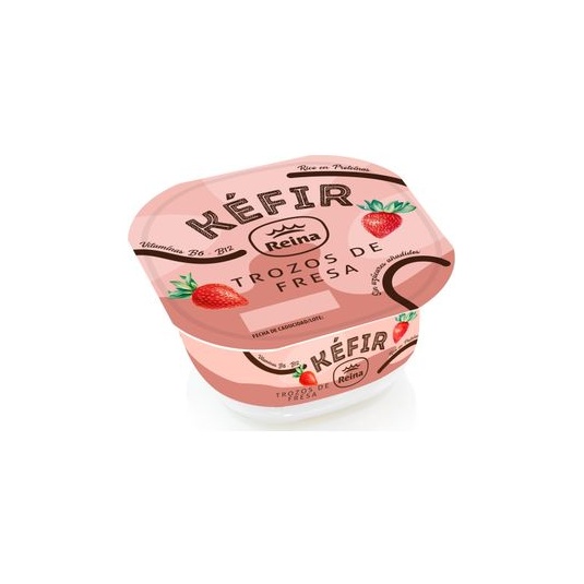 Kéfir Con Trozos de Fresa