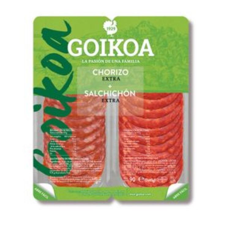 Bipack chorizo y salchichón Goikoa - 90g