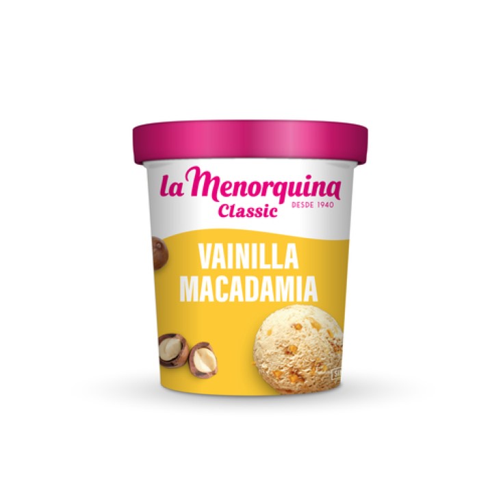 Tarrina de helado de vainilla y macadamia - 300g