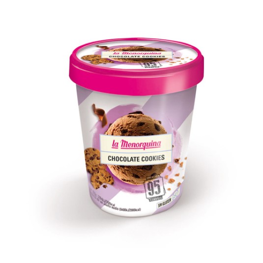 Tarrina de helado chocolate con cookies - 300g
