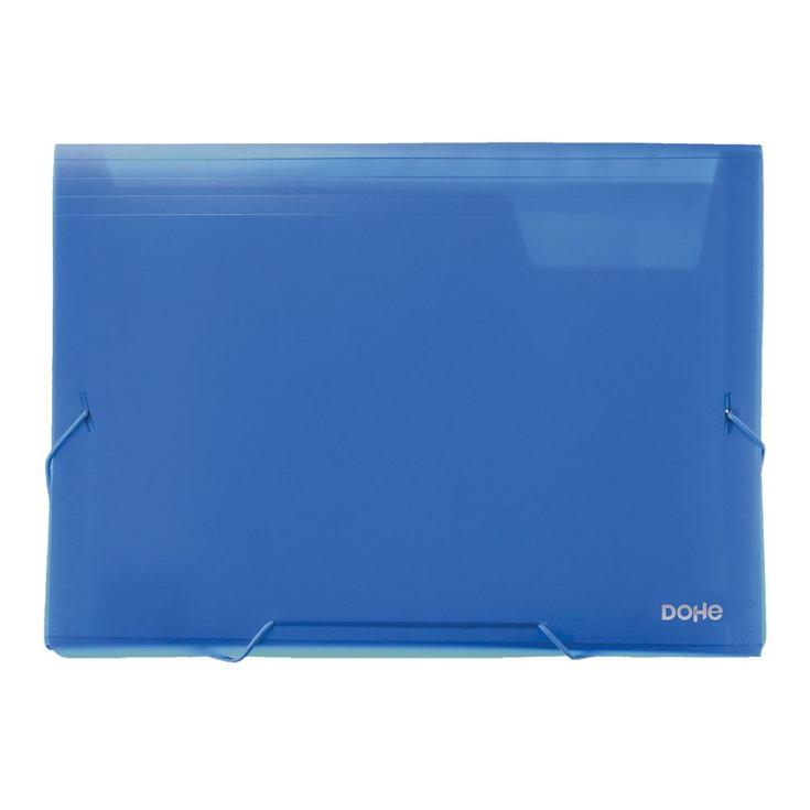 Clasificador acordeón pp azul translucido - Dohe - 1 ud