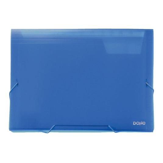 Clasificador acordeón pp azul translucido - Dohe - 1 ud