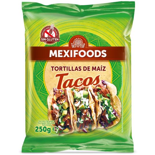 Tortilla de maíz Tacos Mexifoods - 250g