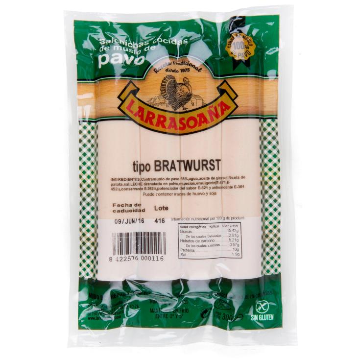 Salchicha Bratwurst de pavo Larrasoaña - 300g