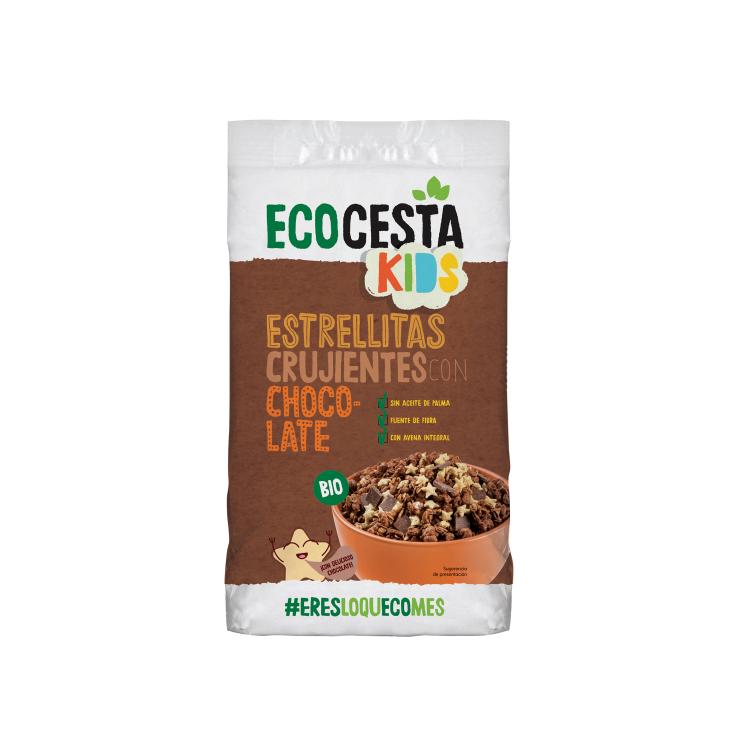 Estrellillas crujientes bio con chocolate - 375g