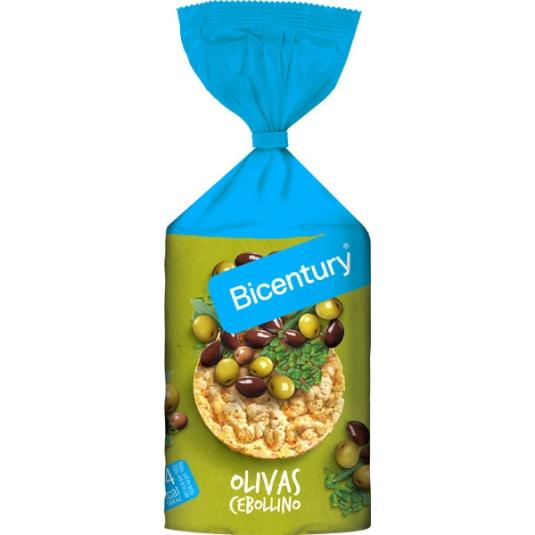 Tortitas de maíz sabor olivas y cebollino 123,5g
