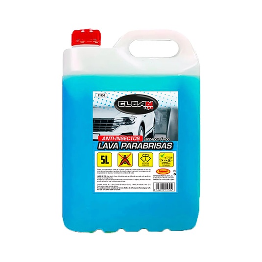Liquido limpiaparabrisas antimosquitos, 5 litros