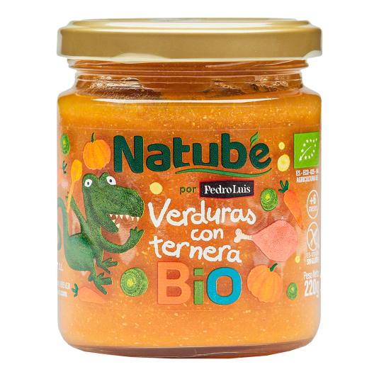 Tarrito ecológico de verduras con ternera - Natube - 220g