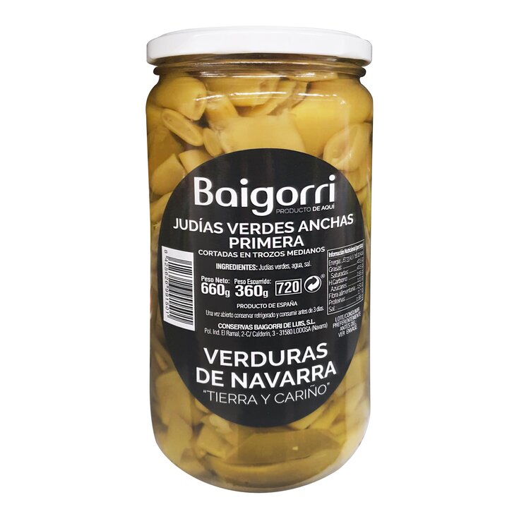 Judias Verdes Anchas Primera Baigorri - 660g