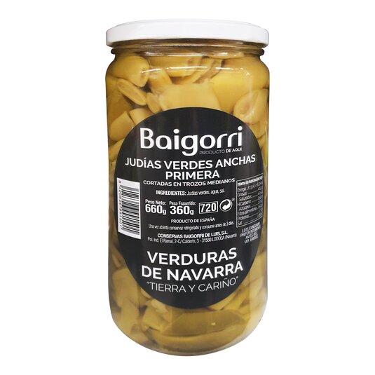 Judias Verdes Anchas Primera Baigorri - 660g