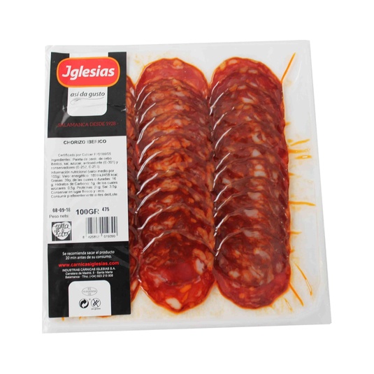 Lonchas chorizo ibérico - 100g