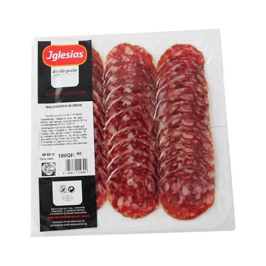 LONCHAS SALCHICHÓN IBÉRICO EXTRA VACIO 100G