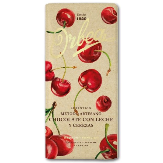Chocolate con leche y cerezas Orbea - 125g