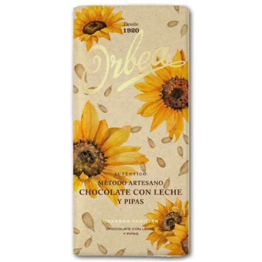 Chocolate con leche y pipas Orbea - 125g