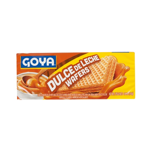 Galleta wafer con dulce de leche