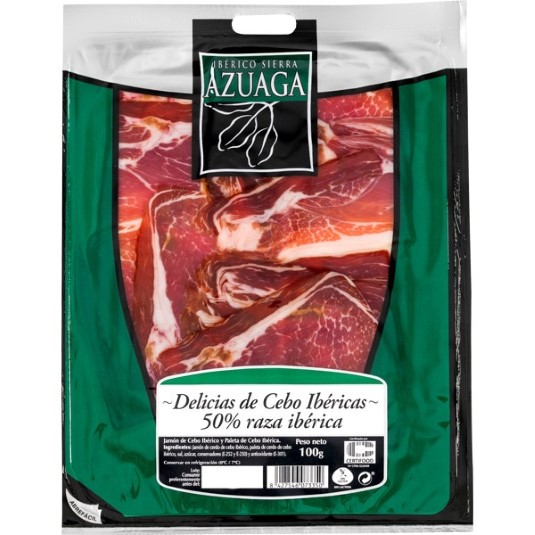 Delicias ibéricas jamón y paleta de cebo ibérico 50% - 100g