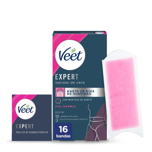  Bandas de cera bikini con manteca de karité