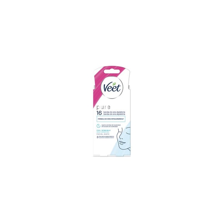 VEET PURE FACIAL 16 BANDAS + 3 TOALLITAS