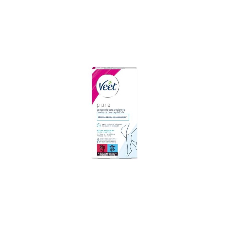 VEET PURE BANDA DEPILATORIA CORPORAL 16 UD