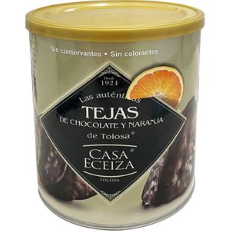 Tejas de chocolate con naranja - 160g