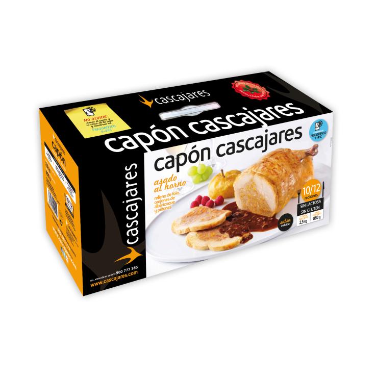 Capón asado relleno foie, orejones y piñones Cascajares 1kg