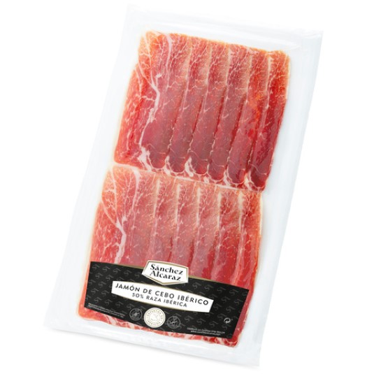Jamón de cebo ibérico 50% raza ibérica en lonchas