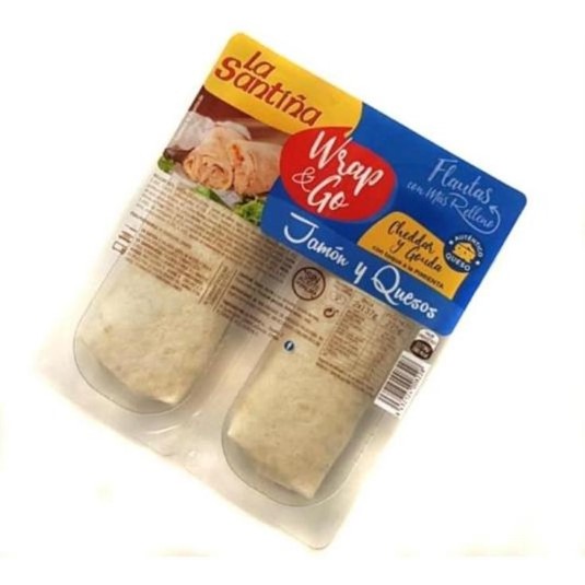 Wraps de jamón york y 2 quesos - 2 uds