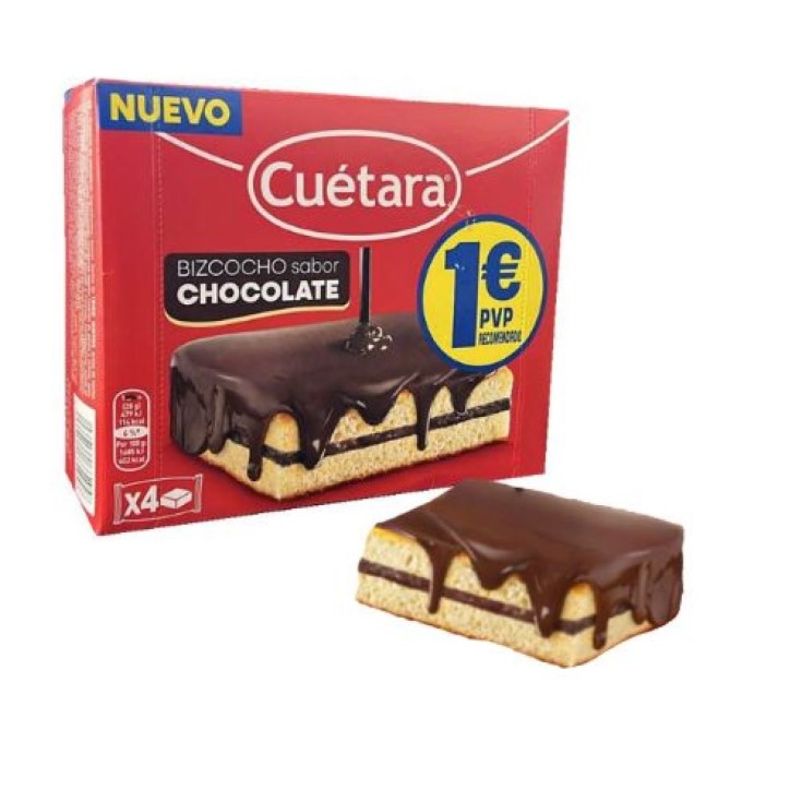 Bizcocho sabor chocolate Cuétara - 112g