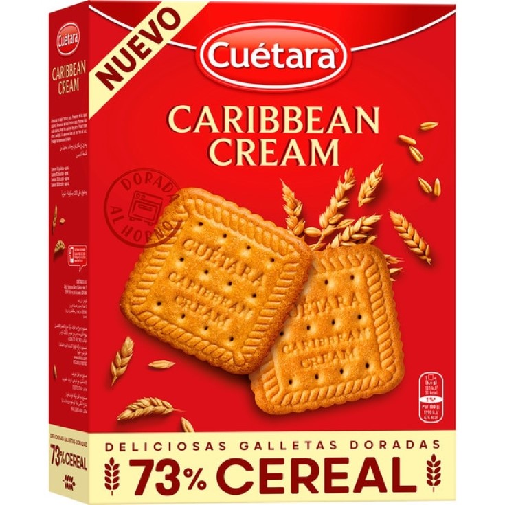 Galletas doradas con 73% cereales Caribbean cream - 680g