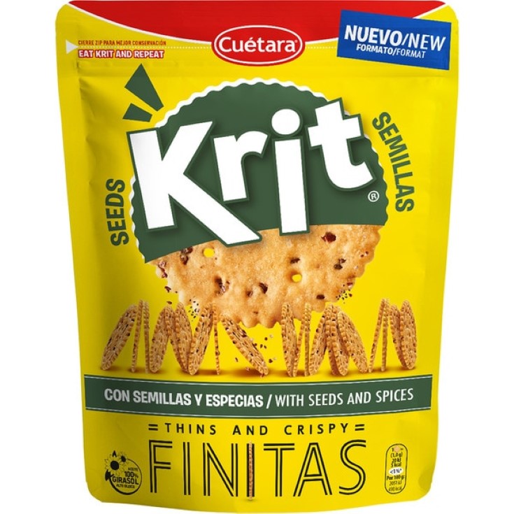 Galletas saladas de aperitivo con semillaS - 150g