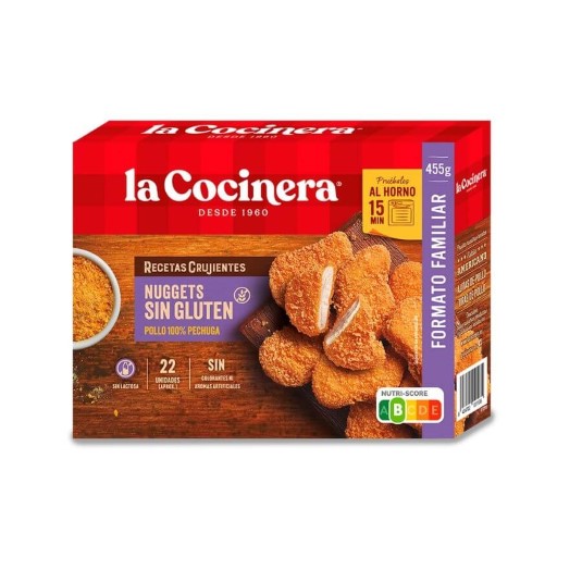 Nuggets de pollo sin gluten -455g