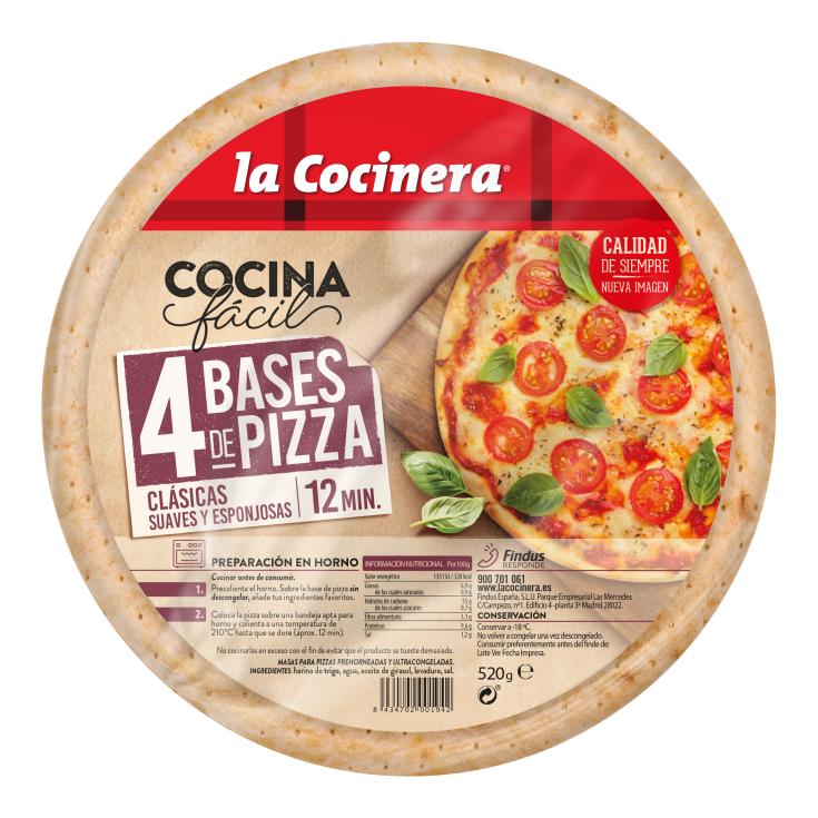 Bases de Pizza 4 uds (520g)