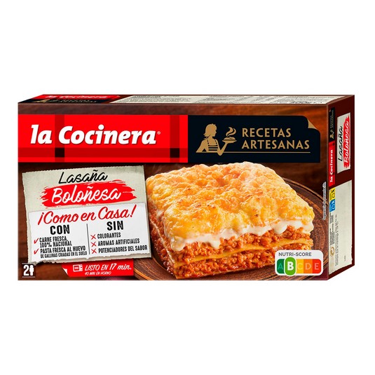Lasaña boloñesa - La Cocinera - 500g