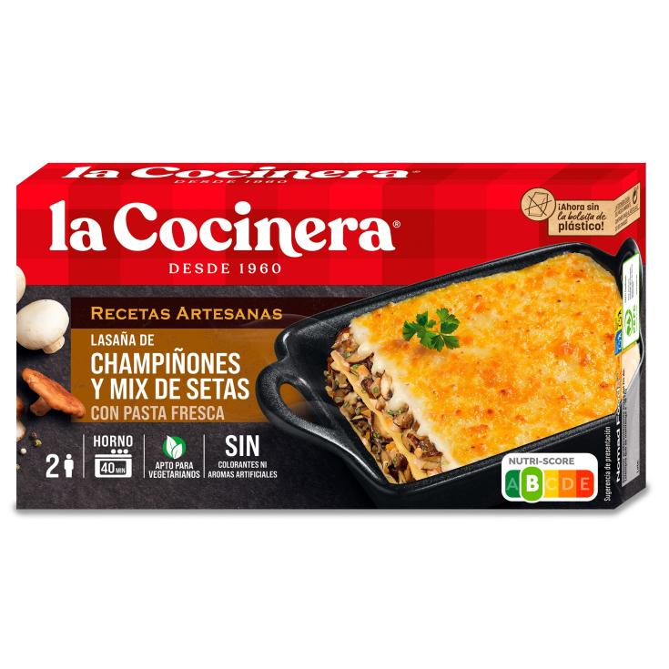 Lasaña de champiñones y mix de setas - 500g