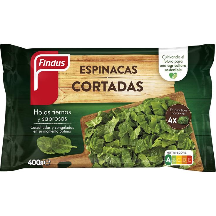 Espinacas cortadas en bolsa de 400 g
